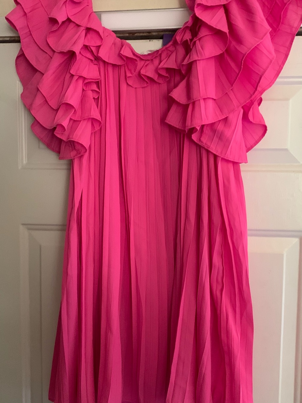 TCEC Bright Fuchsia Pleated Top